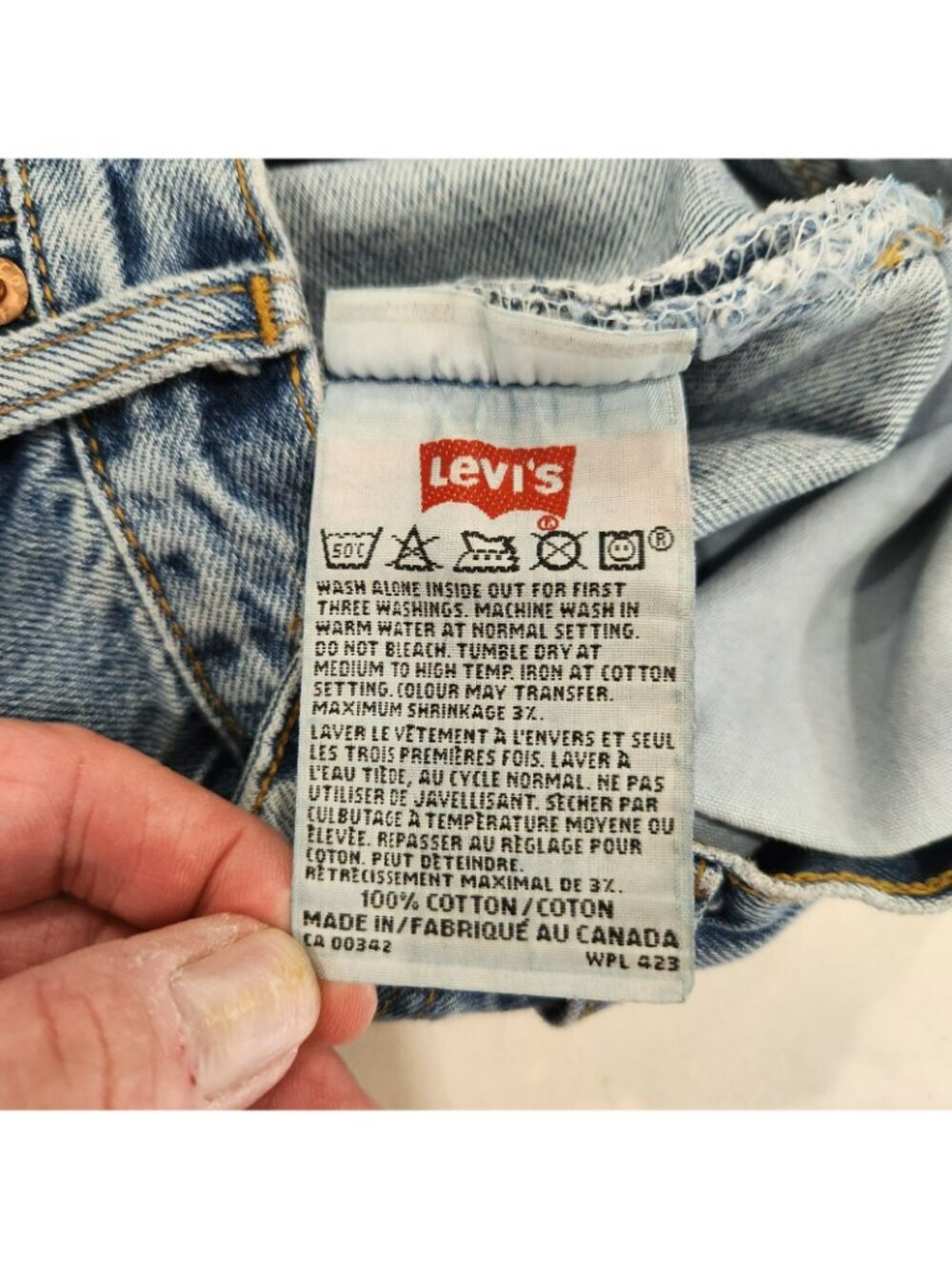 Vintage 90s Levi's 501xx Jeans Men's 30x34 Made In Canada Blue Straight Leg 1993 - Picture 8 of 14